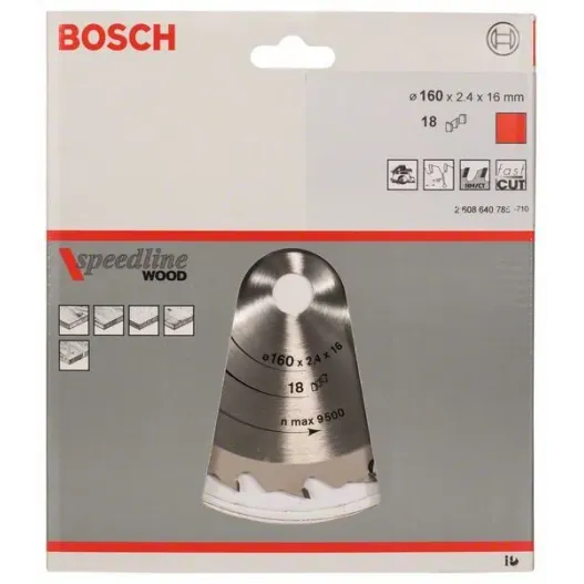 BOSCH Πριονόδισκος 160mm Speedline Wood 2608640785
