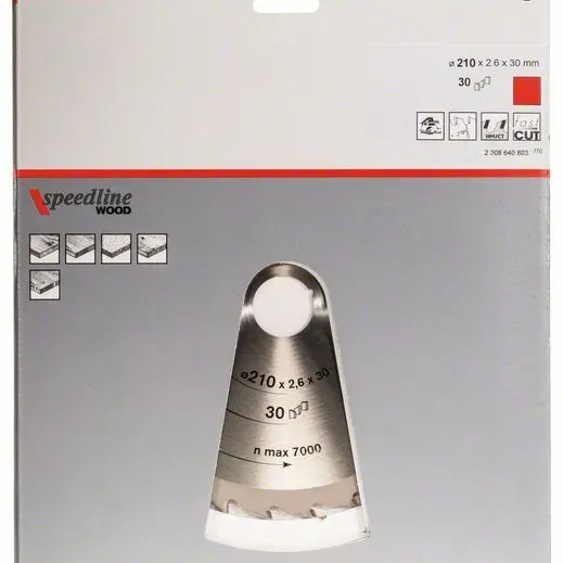 BOSCH Πριονόδισκος 210mm Speedline Wood 2608640803