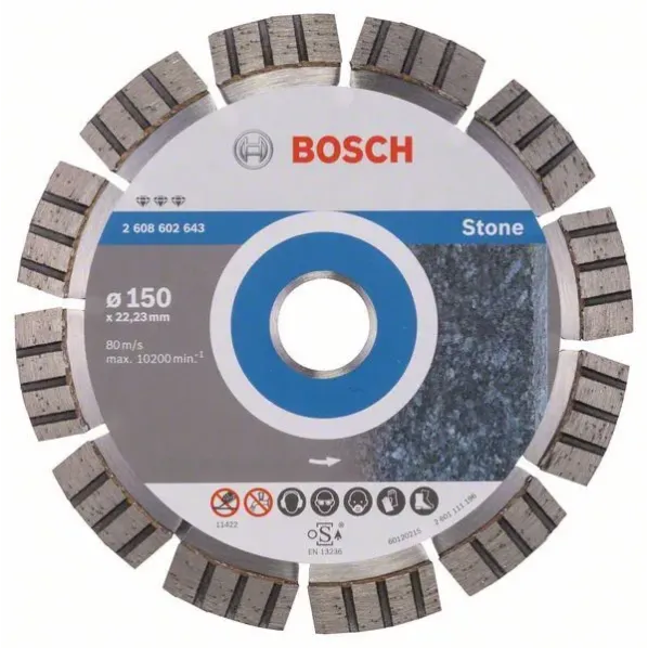 BOSCH Διαμαντόδισκος Κοπής 150mm Best for Stone 2608602643