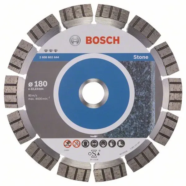 BOSCH Διαμαντόδισκος Κοπής 180mm Best for Stone 2608602644