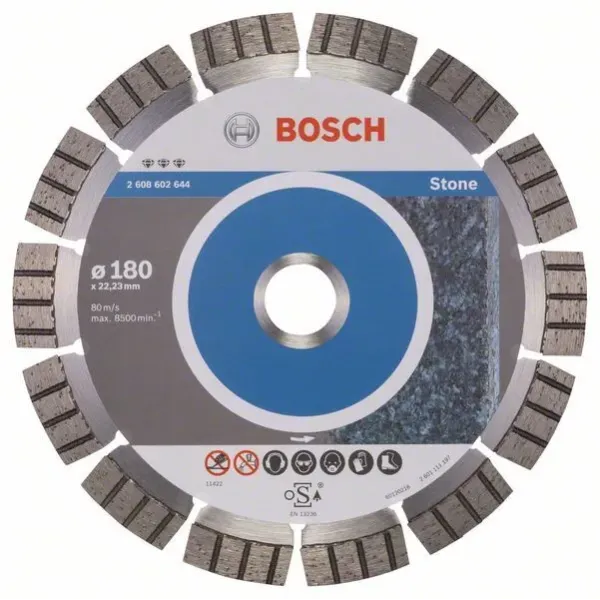 BOSCH Διαμαντόδισκος Κοπής 180mm Best for Stone 2608602644