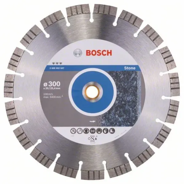 BOSCH Διαμαντόδισκος Κοπής 300mm Best for Stone 2608602647