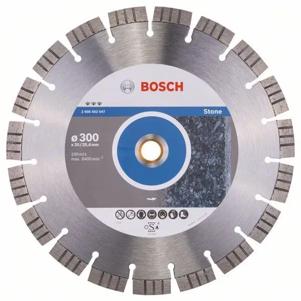 BOSCH Διαμαντόδισκος Κοπής 300mm Best for Stone 2608602647