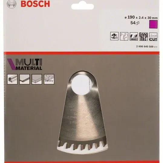 BOSCH Πριονόδισκος 190mm Multi Material 2608640509