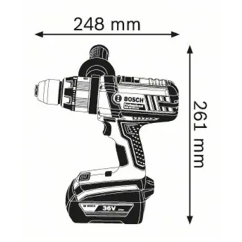 BOSCH GSB 36 VE-2-LI Κρουστικό δραπανοκατσάβιδο μπαταρίας 06019C1101