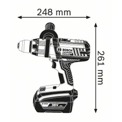 BOSCH GSB 36 VE-2-LI Κρουστικό δραπανοκατσάβιδο μπαταρίας 06019C1101