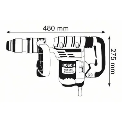 Bosch GSH 5 CE Σκαπτικό πιστολέτο με SDS-max 0.611.321.000