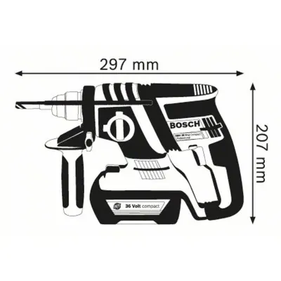 BOSCH GBH 36 V-EC Compact (1.3 Ah) Περιστροφικό πιστολέτο μπαταρίας 0611903R0H