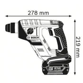 BOSCH GBH 18 V-LI Compact Περιστροφικό πιστολέτο μπαταρίας 0611905302