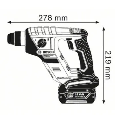 BOSCH GBH 18 V-LI Compact Περιστροφικό πιστολέτο μπαταρίας 0611905302