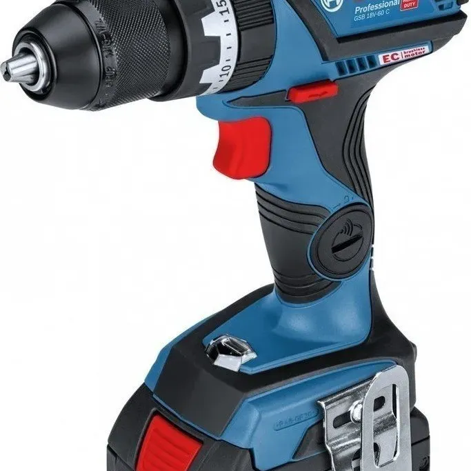 BOSCH Κρουστικό δραπανοκατσάβιδο μπαταρίας GSB 18V-60 C και Νέο φορτιστή USB GAA 18V-24 σε L-Boxx - 0615990J31