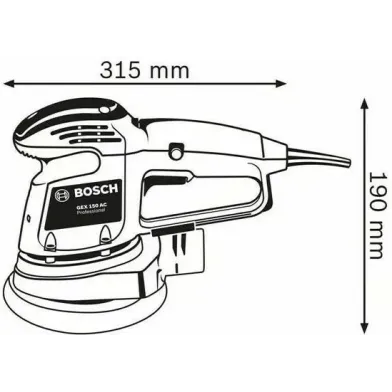 BOSCH GEX 34-150 PROFESSIONAL ΕΚΚΕΝΤΡΟ ΤΡΙΒΕΙΟ 340 W 0601372800