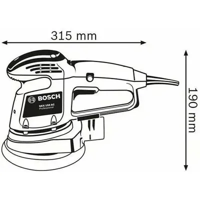 BOSCH GEX 34-150 PROFESSIONAL ΕΚΚΕΝΤΡΟ ΤΡΙΒΕΙΟ 340 W 0601372800