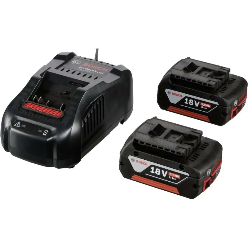 BOSCH ΣΕΤ  2 ΜΠΑΤΑΡΙΕΣ LI-ION GBA 18V 5AH + ΤΑΧΥΦΟΡΤΙΣΤΗΣ GAL 1880CV 1600A00B8J