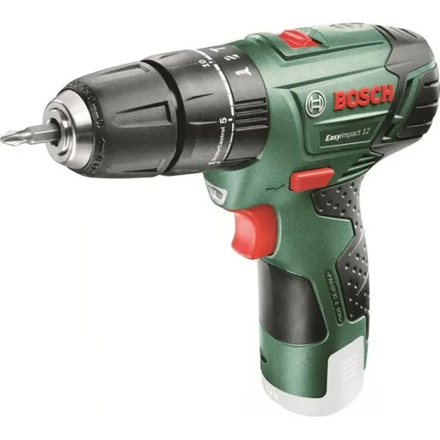 BOSCH EasyImpact 12 solo Κρουστικό δραπανοκατσάβιδο μπαταρίας δύο ταχυτήτων ιόντων λιθίου solo 060398390N