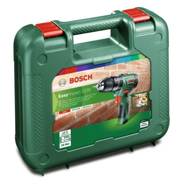 BOSCH EasyImpact 1200 Κρουστικό δραπανοκατσάβιδο μπαταρίας δύο ταχυτήτων ιόντων λιθίου 06039A4102