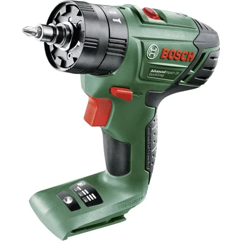 BOSCH AdvancedImpact 18 QuickSnap solo Κρουστικό δραπανοκατσάβιδο μπαταρίας δύο ταχυτήτων ιόντων λιθίου Solo 06039A3402
