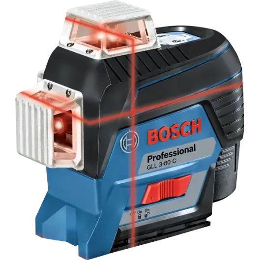 BOSCH GLL 3-80 C Γραμμικό Λέιζερ με μπαταρία 12V και Ταχυφορτιστη 0.601.063.R02