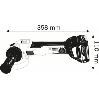 BOSCH - ΓΩΝΙΑΚΟΣ ΛΕΙΑΝΤΗΡΑΣ ΜΠΑΤΑΡΙΑΣ GWS 18V-10 C 115 MM PROFESSIONAL  (SOLO) 18V 06019G320A