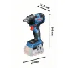 BOSCH - ΠΑΛΜΙΚΟ ΚΑΤΣΑΒΙΔΙ ΚΑΙ ΜΠΟΥΛΟΝΟΚΛΕΙΔΟ GDS 18V-200 C Professional (SOLO) 18V 06019G4301