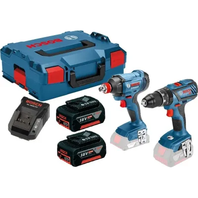 BOSCH GSB 18V-28 ΔΡΑΠΑΝΟΚΑΤΣΑΒΙΔΟ ΜΠΑΤΑΡΙΑΣ + GDX 18V-180 ΜΠΟΥΛΟΝΟΚΛΕΙΔΟ ΜΠΑΤΑΡΙΑΣ + 2 x 4.0 Ah ΣΕ L-BOXX 0615990K3K