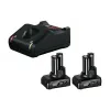 Bosch - Σετ Φορτιστή GAL 12V-40 και Μπαταριών 12V με 2 Μπαταρίες 6.0Ah - 1600A01B20