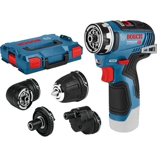 BOSCH - Δραπανοκατσάβιδο Μπαταρίας με 4 Κεφαλές GSR 12V-35 FC σε L-Boxx (Solo) 06019H3003