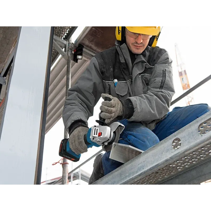 BOSCH ΓΩΝΙΑΚΟΣ ΛΕΙΑΝΤΗΡΑΣ ΜΠΑΤΑΡΙΑΣ GWS 18 115mm V-LI ΣΕ L-BOXX SOLO 060193A304