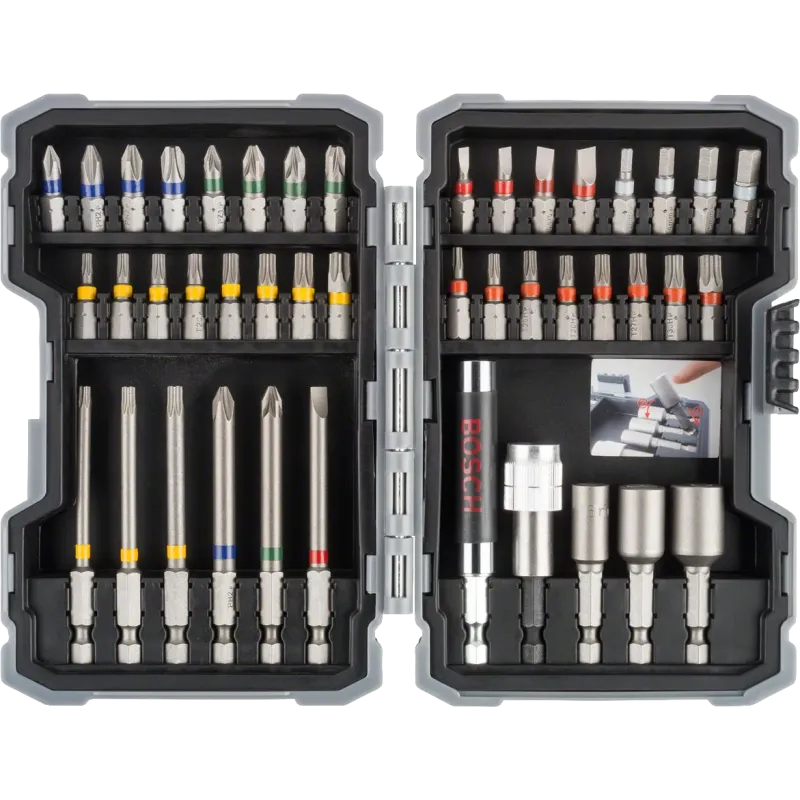 BOSCH Σετ 43 τεμ. με Κατσαβιδόλαμες και Καρυδάκια Extra Hard 2607017164