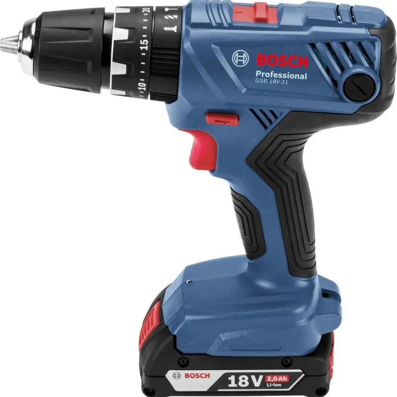 BOSCH - GSB 18V-21 Κρουστικό Δραπανοκατσάβιδο 18V (2x2.0Ah)-06019H1107