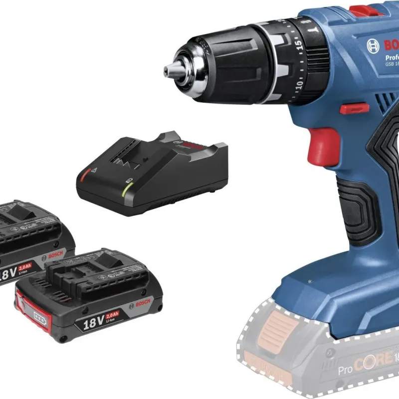 BOSCH - GSB 18V-21 Κρουστικό Δραπανοκατσάβιδο 18V (2x2.0Ah)-06019H1107