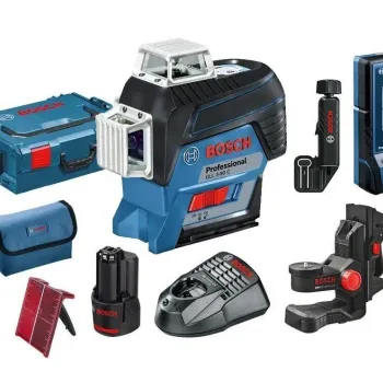 Bosch - GLL 3-80 C Γραμμικό Λέιζερ με Πίνακα Στόχου και Δέκτη LR7 σε L-Boxx 12V (1x2.0Ah) 0601063R05