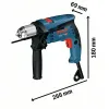 BOSCH GSB 13 RE Κρουστικό Δράπανο με Σετ Τρυπανιών 0.601.217.103