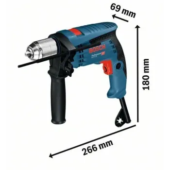 BOSCH GSB 13 RE Κρουστικό Δράπανο με Σετ Τρυπανιών 0.601.217.103