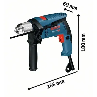 BOSCH GSB 13 RE Κρουστικό Δράπανο με Σετ Τρυπανιών 0.601.217.103