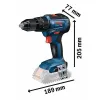 BOSCH GSB 18V-55 Professional Κρουστικό Δραπανοκατσάβιδο Μπαταρίας σε L-Boxx (Solo) 06019H5303
