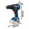 BOSCH GSB 18V-55 Professional Κρουστικό Δραπανοκατσάβιδο Μπαταρίας σε L-Boxx (Solo) 06019H5303