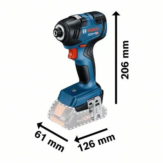 BOSCH GDR 18V-200 Παλμικό κατσαβίδι μπαταρίας 18 Volt, 160 Nm, L-BOX (Solo) 06019J2106