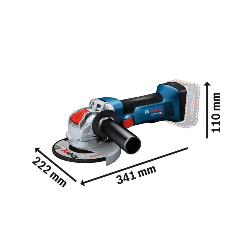 BOSCH GWX 18V-8 Γωνιακός Τροχός Μπαταρίας με X-LOCK (Solo) 06019J7001 