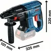 BOSCH GBH 18V-21 Professional Περιστροφικό Πιστολέτο Μπαταρίας SDS Plus (Solo) 00611911101