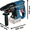 BOSCH GBH 18V-21 Professional Περιστροφικό Πιστολέτο Μπαταρίας SDS Plus (Solo) 00611911101
