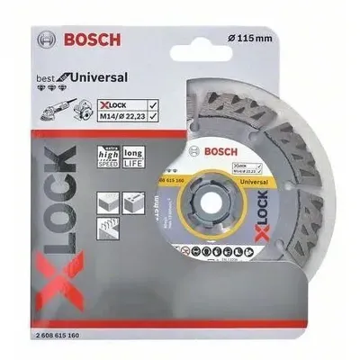 BOSCH Διαμαντόδισκος κοπής X-LOCK Best for Universal 115mm 2608615160