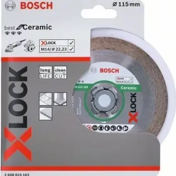 BOSCH Διαμαντόδισκος Κοπής X-LOCK Best for Ceramic 115mm 2608615163
