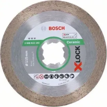 BOSCH Διαμαντόδισκος Κοπής X-LOCK Best for Ceramic 115mm 2608615163