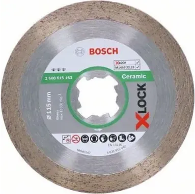 BOSCH Διαμαντόδισκος Κοπής X-LOCK Best for Ceramic 115mm 2608615163