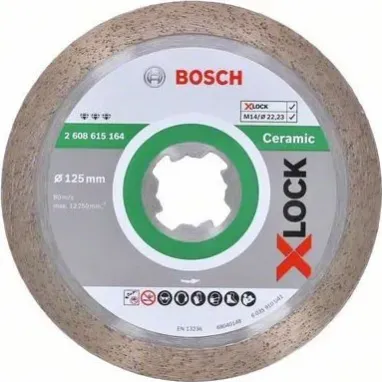 BOSCH Διαμαντόδισκος Κοπής X-LOCK Best for Ceramic 125mm 2608615164