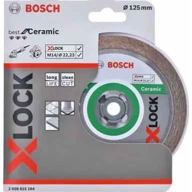 BOSCH Διαμαντόδισκος Κοπής X-LOCK Best for Ceramic 125mm 2608615164