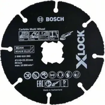 BOSCH Δίσκος Κοπής X-LOCK Carbide Multi Wheel 115mm 2608619283