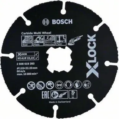 BOSCH Δίσκος Κοπής X-LOCK Carbide Multi Wheel 115mm 2608619283