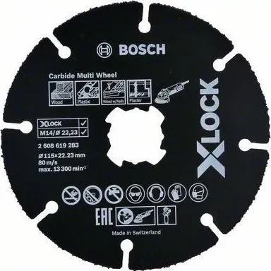 BOSCH Δίσκος Κοπής X-LOCK Carbide Multi Wheel 115mm 2608619283